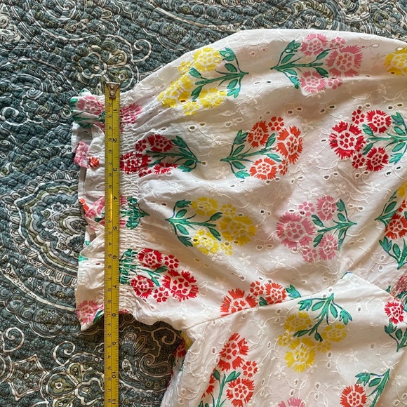 Draper James RSVP Floral Print Eyelet Puff Sleeve Top, Size 3X - Picture 10 of 13